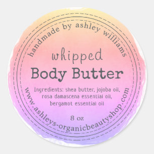 Handmade Body Butter Organic Business Ipanema Classic Round Sticker