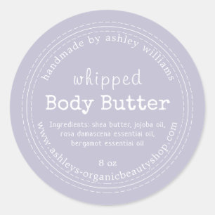 Handmade Body Butter Organic Business Lavender Classic Round Sticker