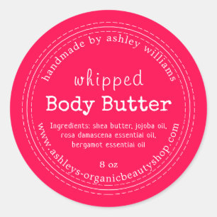 Handmade Body Butter Organic Business Pink Label