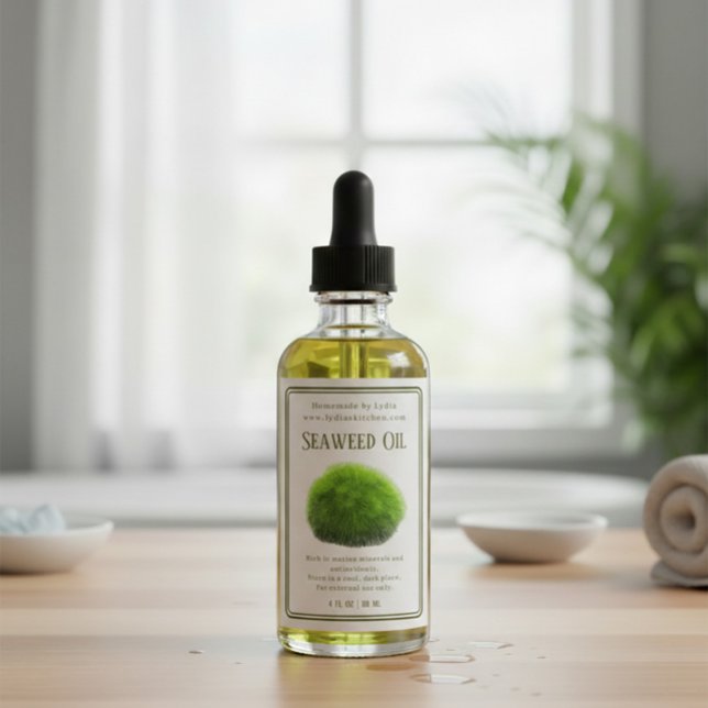 Handmade Botanical Seaweed Illustration Label (Creator Uploaded)