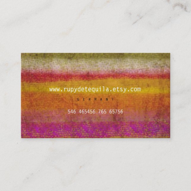 Handmade Business cards (Front)