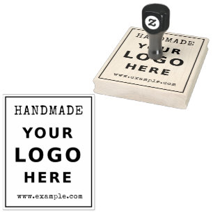 Handmade Business Logo and Website Personalized Rubber Stamp