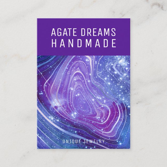 Handmade Business QR Code Jewellery Display Cards (Front)