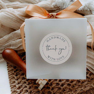 Handmade Business Thank You Packing Sticker Label