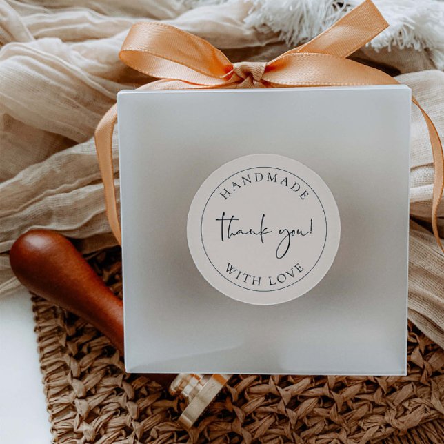 Handmade Business Thank You Packing Sticker Label (Creator Uploaded)