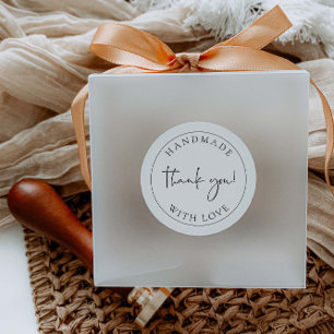 Handmade Business Thank You Packing Sticker Label
