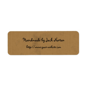 Handmade by - cardboard design return address label