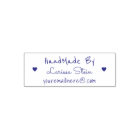 Handmade by (custom text) + name, pink feminine