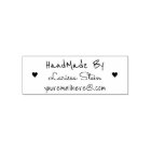 Handmade by (custom text) + name, pink feminine