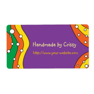 Handmade by - customisable label