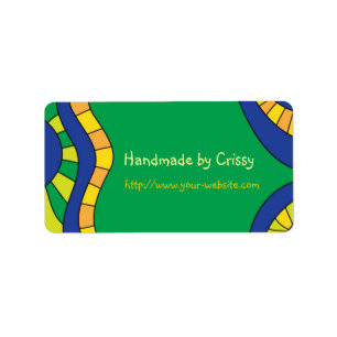 Handmade by - customisable label