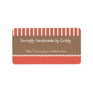 Handmade by - customisable label