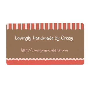 Handmade by - customisable label