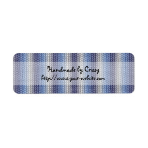 Handmade by - knitting design return address label