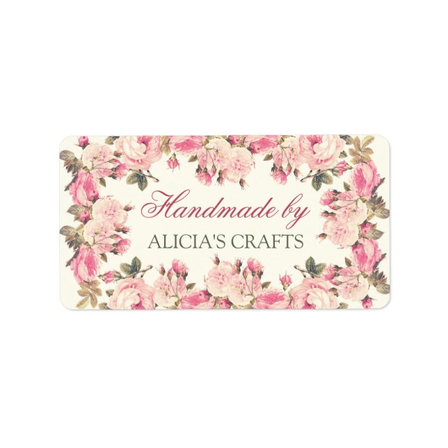 Handmade by labels personalised custom (Front)