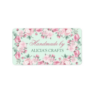 Handmade by labels personalised custom