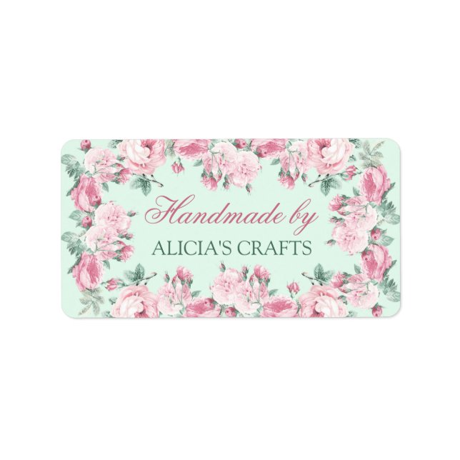 Handmade by labels personalised custom (Front)