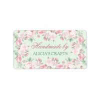 Handmade by labels personalised custom