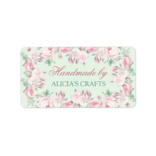 Handmade by labels personalised custom