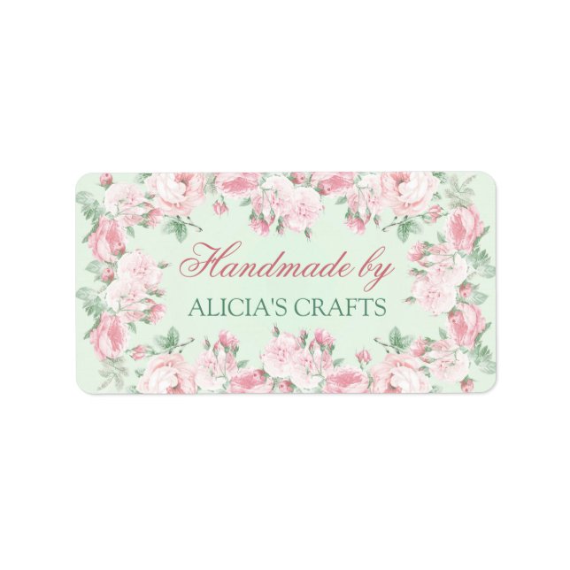 Handmade by labels personalised custom (Front)