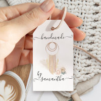 Handmade by Name and Care Instructions Macrame