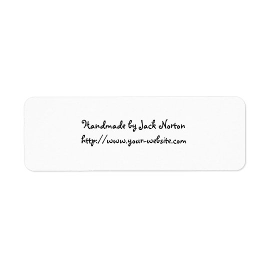 Handmade by - Simple white Return Address Label