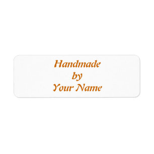 Handmade by template labels