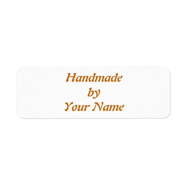 Handmade by template labels (Front)