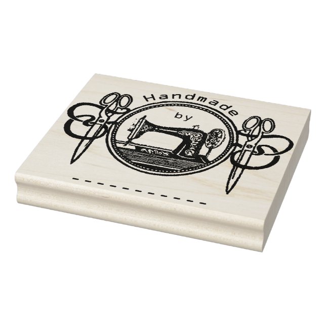 Handmade By Vintage Sewing Machine Stamp (Stamp)