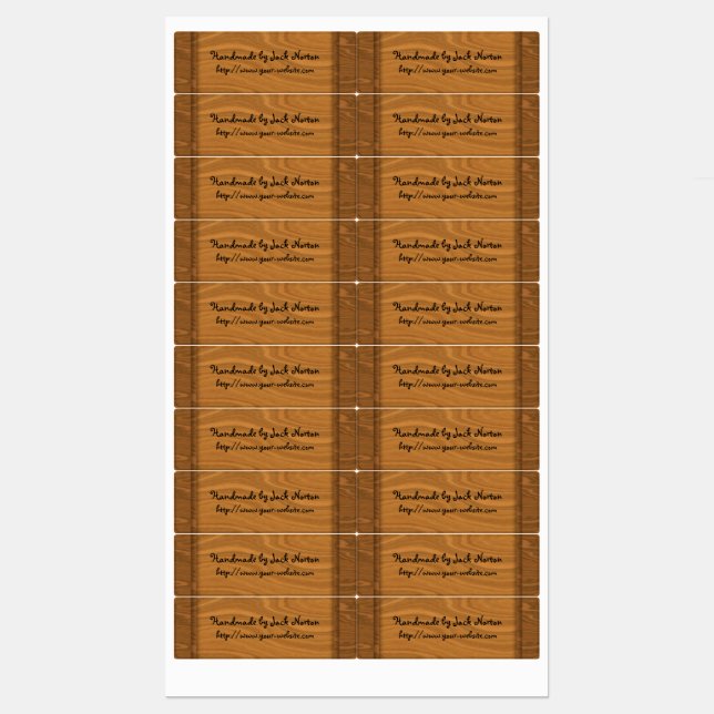 Handmade by - wood design (Sheet)