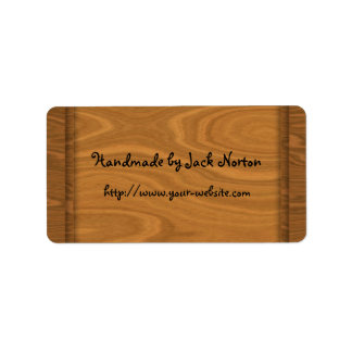 Handmade by - wood design label