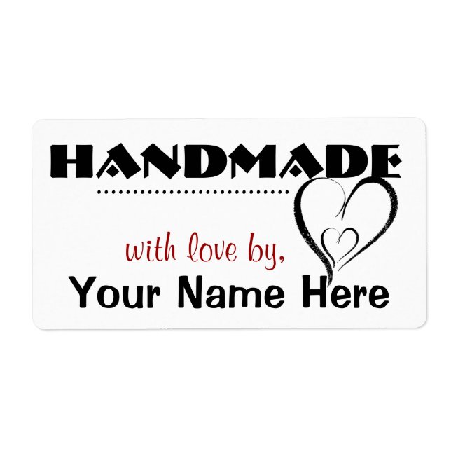 Handmade By You Custom Labels (Front)