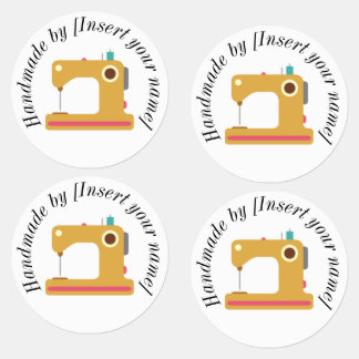 Handmade by Your Name Sewing Machine Iron-On