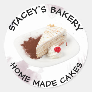 Handmade Cakes Label Bakery Sticker