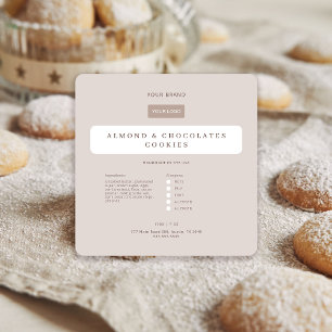 Handmade Candies Food Label   Home Bakery Branding