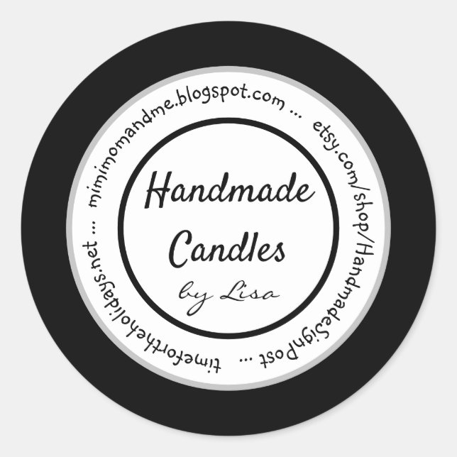 Handmade Candles Labels (Front)