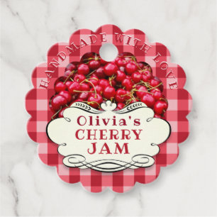 Handmade Cherry Jam Favour Tags