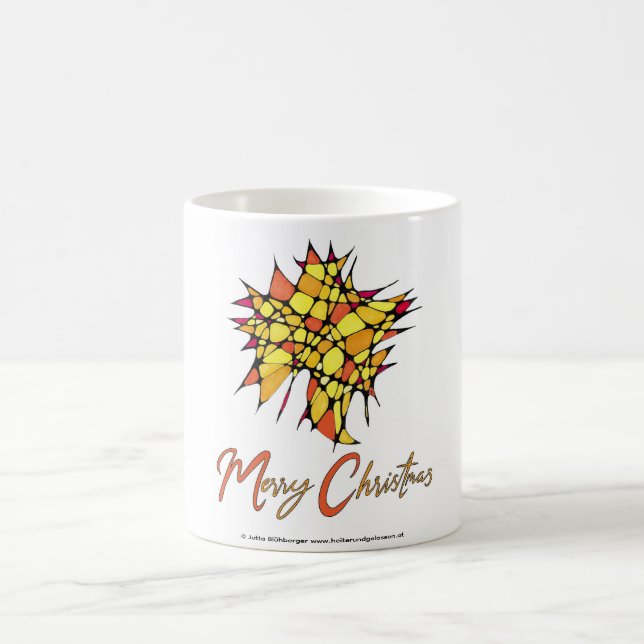 Handmade Christmas Cup with Star Graphic (Center)