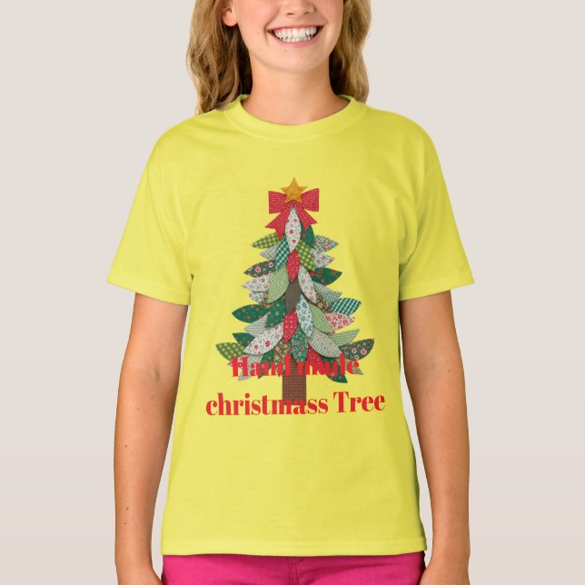 "Handmade Christmas Tree — Designed T-Shirt (Front)