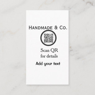 Handmade company business Scan QR details name dat Card