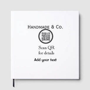 Handmade company business Scan QR details name dat Guest Book
