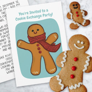 Handmade Cookie Exchange Party Holiday Editable Invitation
