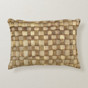 Handmade Craft Basket Seamless Texture Decorative Cushion