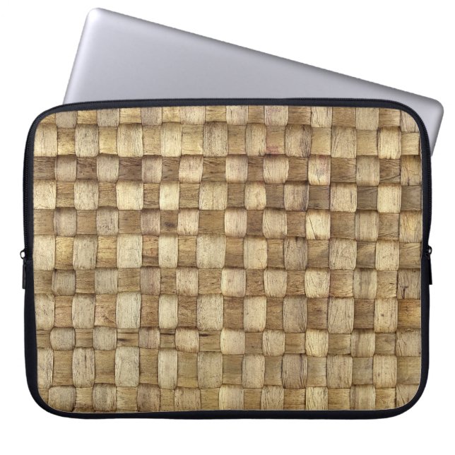 Handmade Craft Basket Seamless Texture Laptop Sleeve (Front)