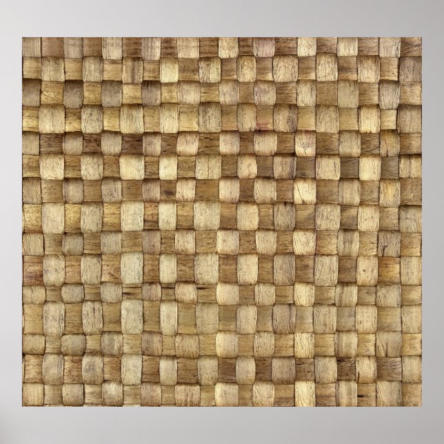 Handmade Craft Basket Seamless Texture Poster (Front)