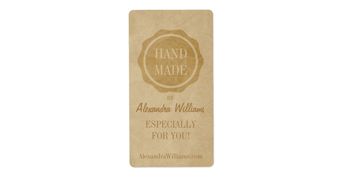 Handmade craft labels Crafty | Zazzle