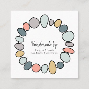 Handmade Crafter Etsy Artisan Rustic Modern Square Business Card
