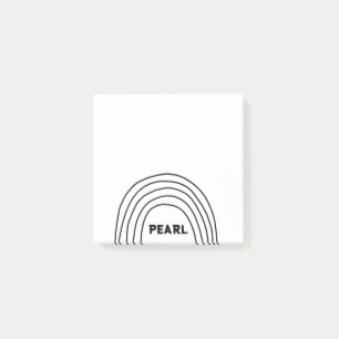 Handmade Curve Lines CUSTOM Monogram Personalised Post-it Notes