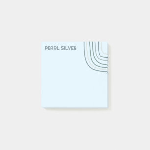 Handmade Curve Lines CUSTOM Monogram Personalised Post-it Notes