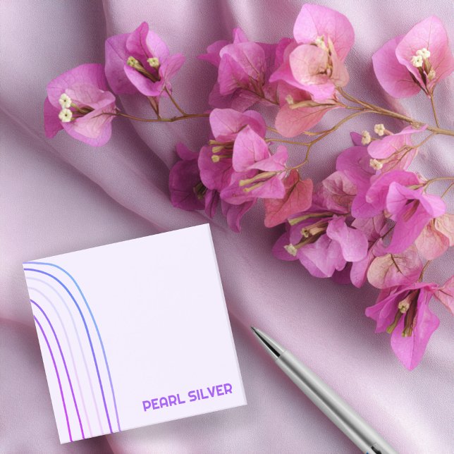 Handmade Curve Lines CUSTOM Monogram Personalised  Post-it Notes (Handmade Curve Lines CUSTOM Monogram Personalized Post-it Notes
)